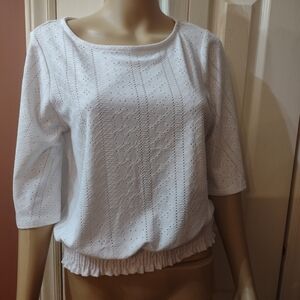 Ny women's 3/4 sleeve size small blouse shirt top
